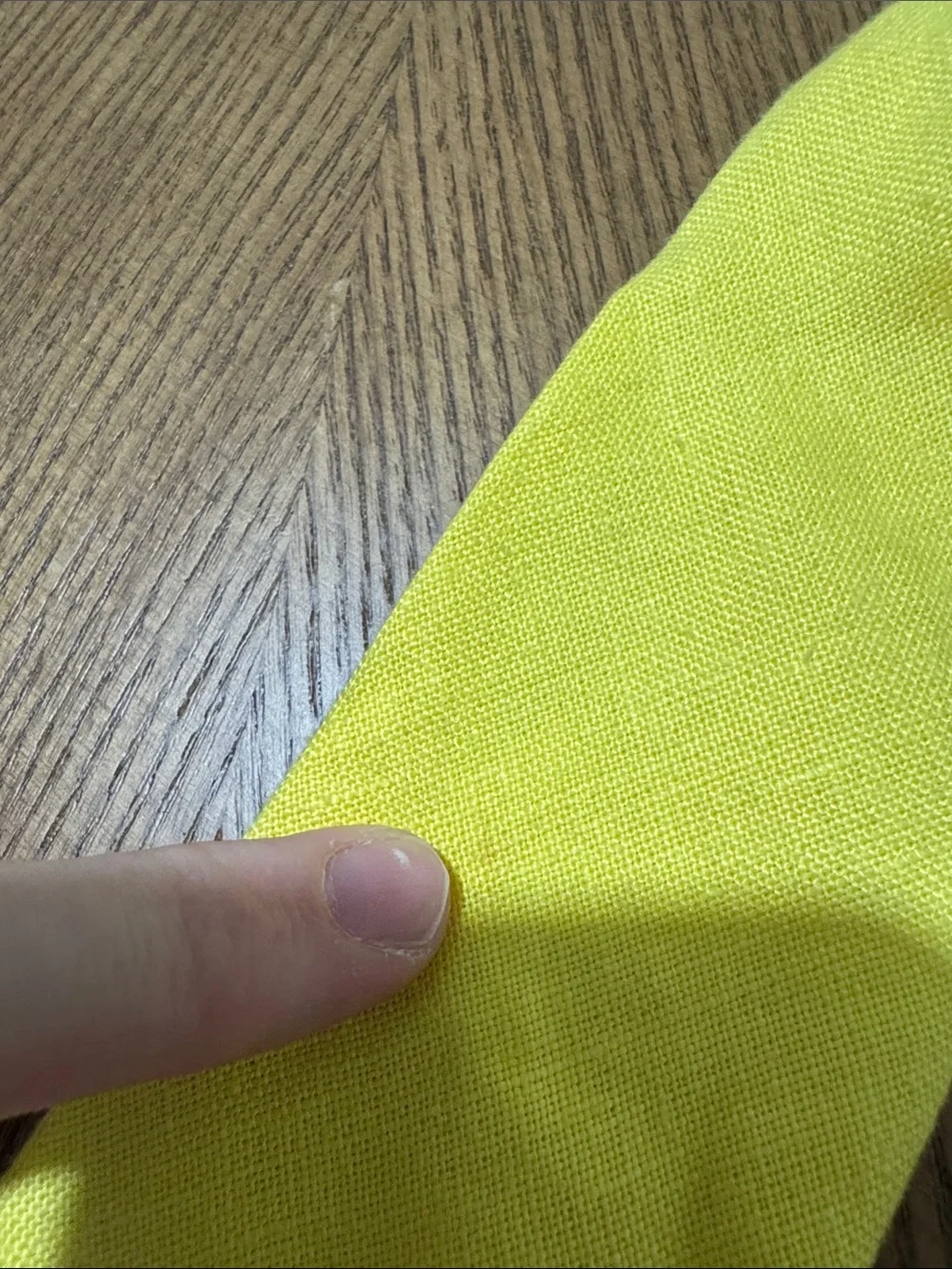 Polo Ralph Lauren mens yellow solid 100% linen skinny neck tie EUC